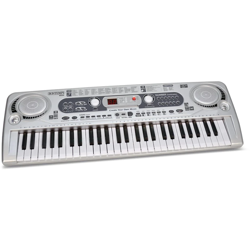 Bontempi 16 5415 54 Midi Key Keyboard, Adaptor and USB Connection, Multi-Color