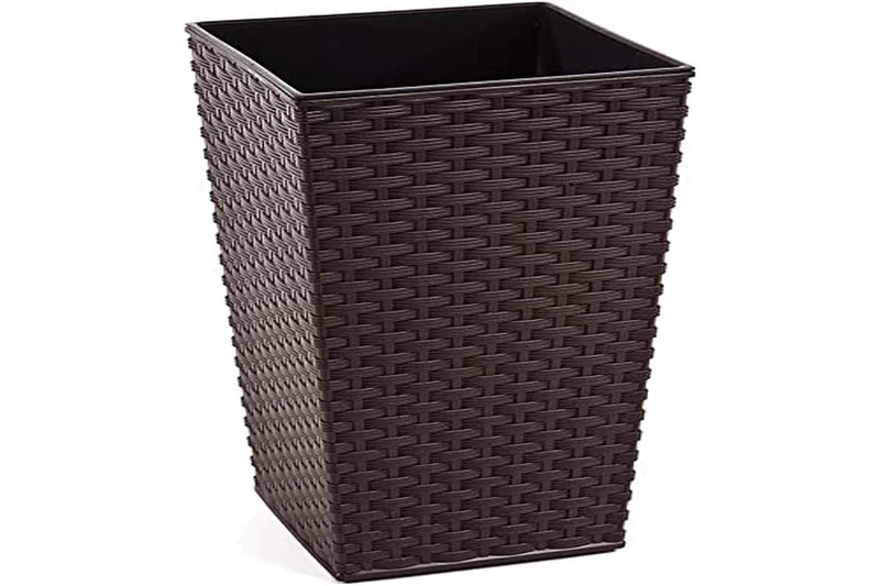 Lamela Wicker Flower Pot UV Planter - Best Integrated 40 x 40 x 75 cm Brown