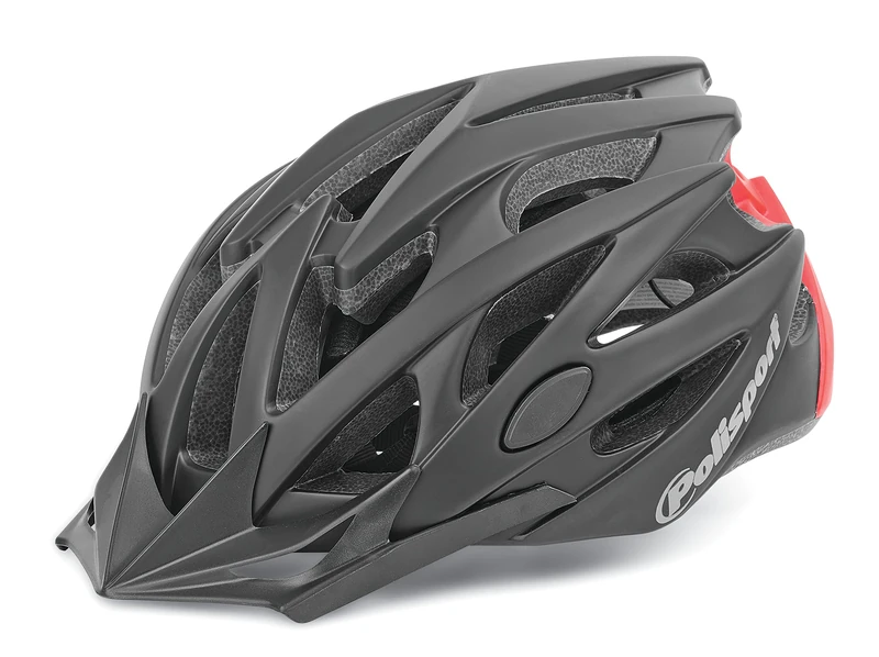 POLISPORT 8739100013 Twig Bike Helmet M 55-58 cm Black Red Matte Lightweight Sport Helmet - Image 1
