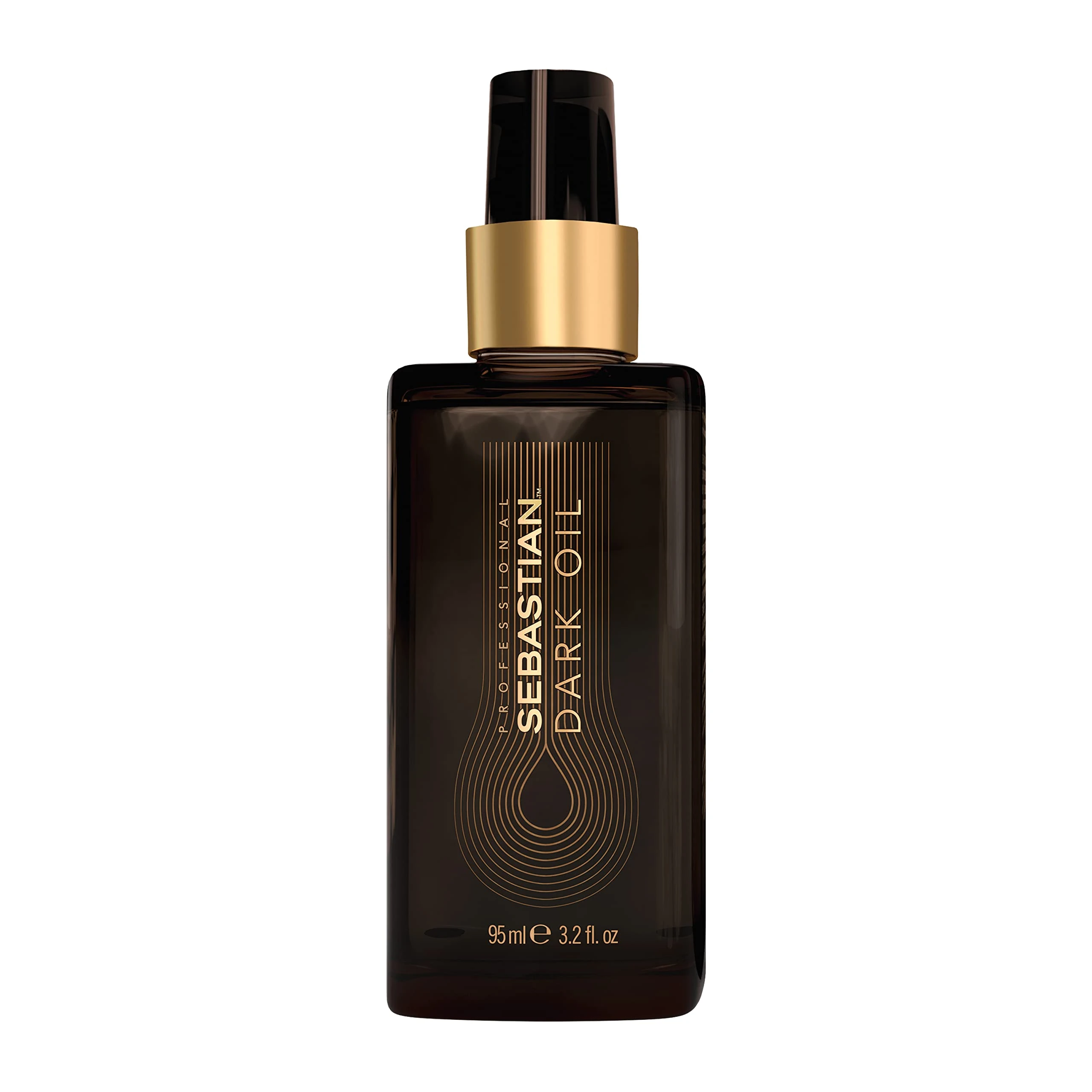 Sebastian Professional Dark Oil Lightweight Hair Styling Oil, Up to 48hrs Smoothness, Professional Hair Styling and Hair Care, For All Hair Types, 95ml