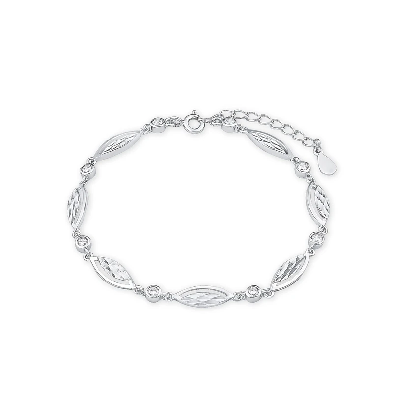 Amor Bracelet Women Arm jewelry, with Zirconia synth., 16+4 cm, Silver, Comes in jewelry gift box, 9297467 - Image 1