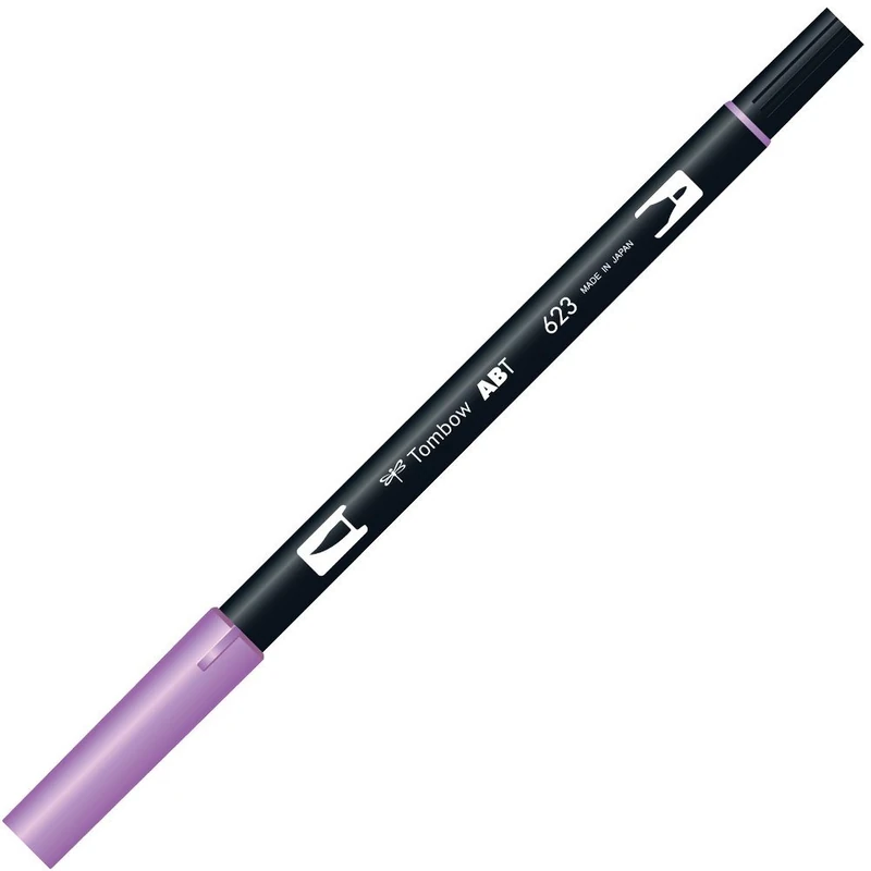 Tombow Pack of 6 Dual Brush Marker 623-Lavender