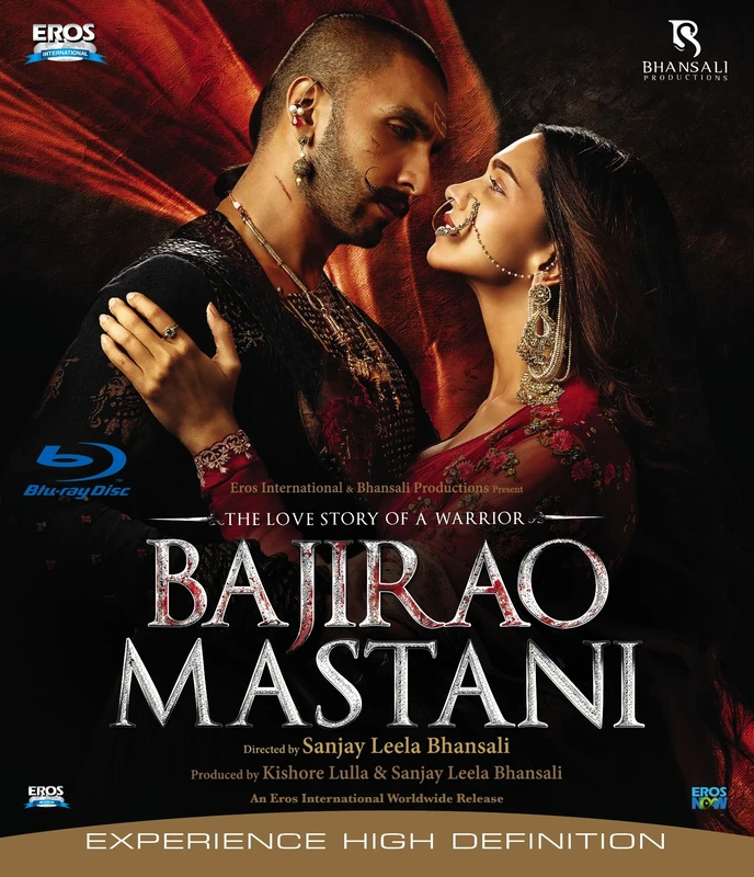 EROS Bajirao Mastani Hindi Blu-ray - Regions, English Subtitles - Image 1