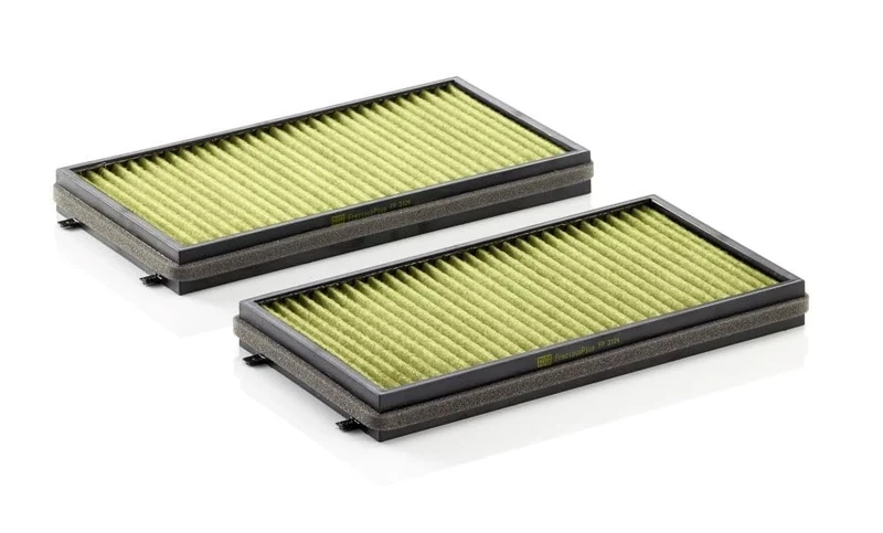 MANN-FILTER FP 3124-2 Cabin Air Filter - FreciousPlus Biofunctional Pollen Filter - (set of 2) for Cars + Transporters