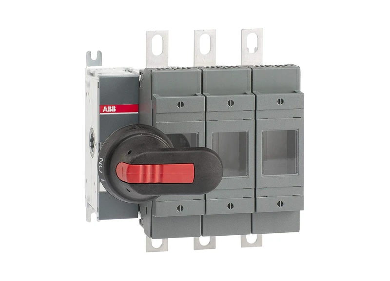ABB OS200B03P Switch Fuse, Front Operated, 3 Pole, British Standard, B1-B2, Handle and Shaft included (ABBOS200B03P)