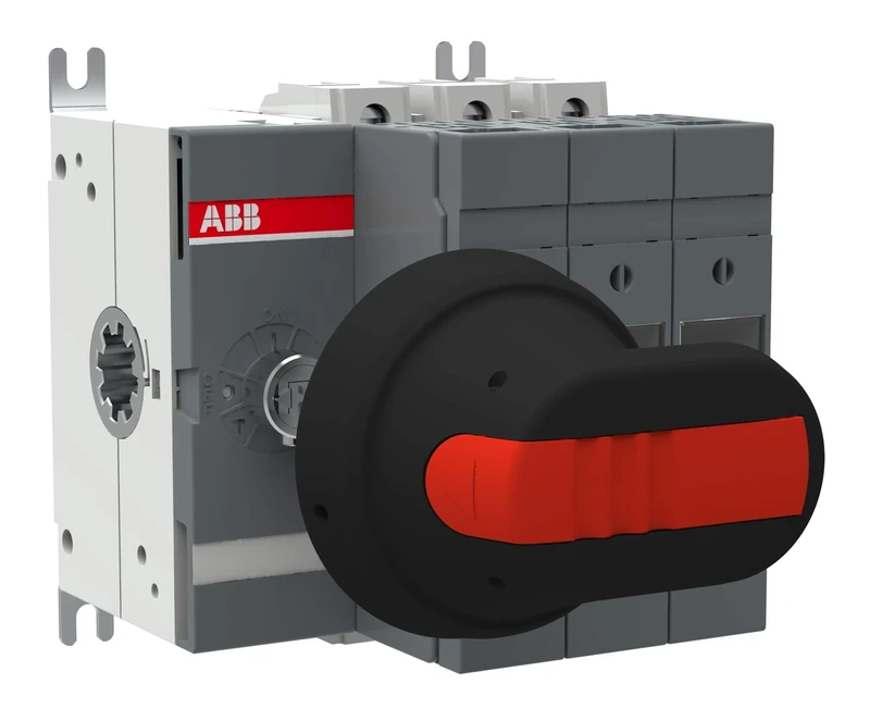 ABB OS63GB03P Switch Fuse, Front Operated, 3 Pole, British Standard, A2-A3, Handle and Shaft included (ABBOS63GB03P)