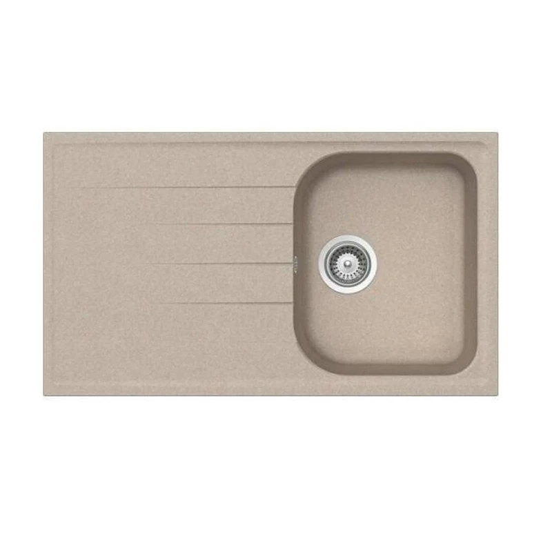 Schock Lithos D100A58N Sink, Cristalite Plus, Oat, 86 x 50 x 20 cm