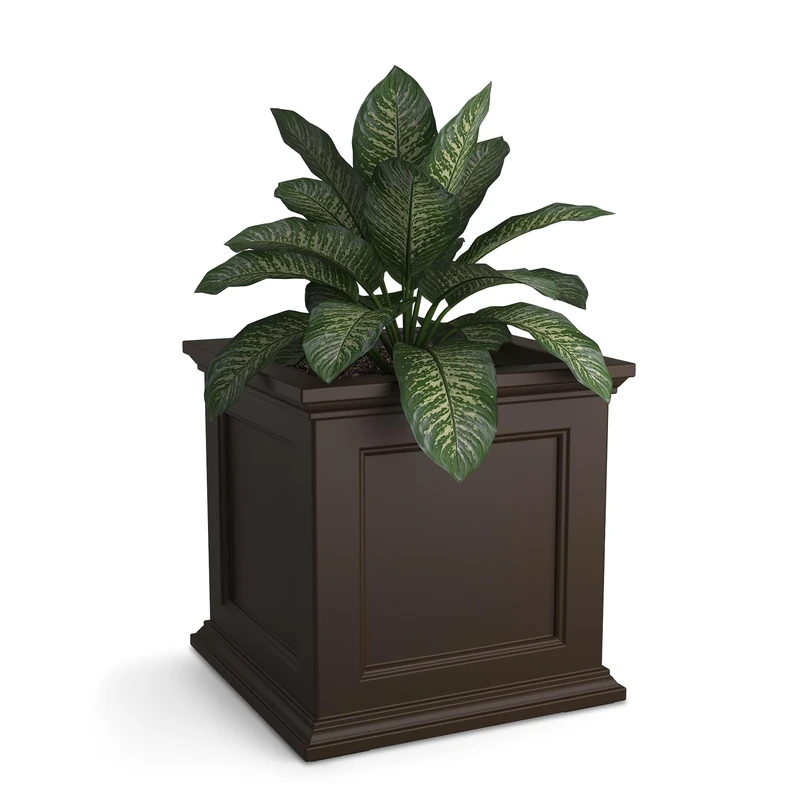 Mayne 5825-ES Polyethylene Planter, Espresso