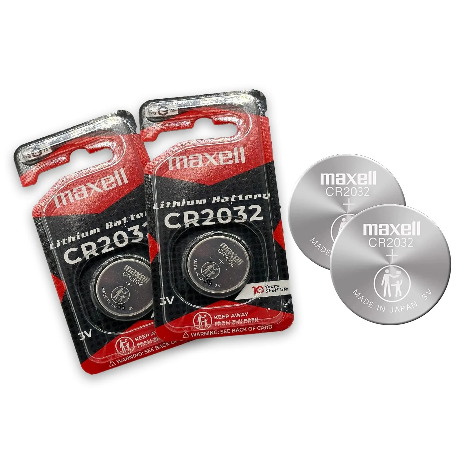 Maxell CR2032, Main Battery Master Lithium Coin Cell Battery 3 V Blister Pack of 2 by Maxell