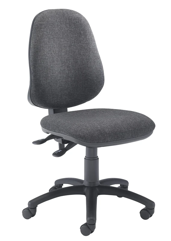Office Hippo Small Office Chair - High Curved Back, Swivel with Adjustable Backrest, Home Office Chair with Wheels, Max 115kg, 2 Yr Wty - Charcoal