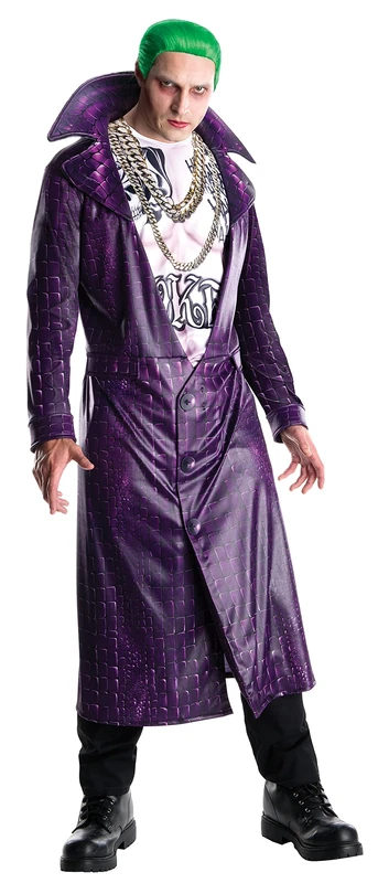 Rubie's Official Joker Mens Fancy Dress Halloween Villain Suicide Squad Adults Costume Outfit, M/L up to 44Inch Chest, Purple