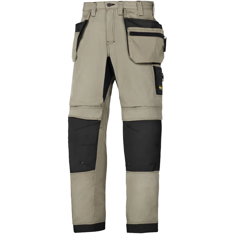 Snickers 62062004208 Size 208 "Litework 37.5" Work Trousers - Khaki/Black