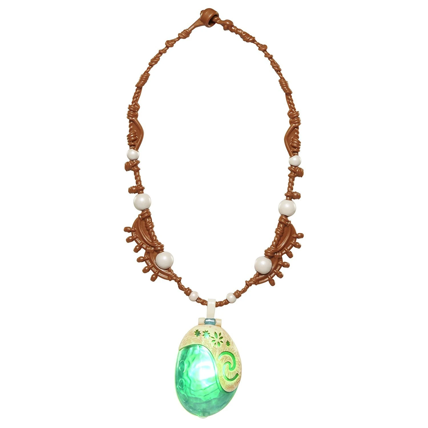 Moana Disney Heart Of Te Fiti Magical Seashell Necklace by JAKKS Pacific, Children's Dress Up Accessory, Light Up Necklace, Dress Up, Opens to Reveal Heart of Te Fiti