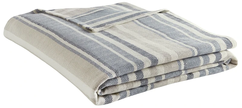 Eddie Bauer Ultra Plush Bedding, Lightweight Home Decor, Cotton, Blue Stripe, King