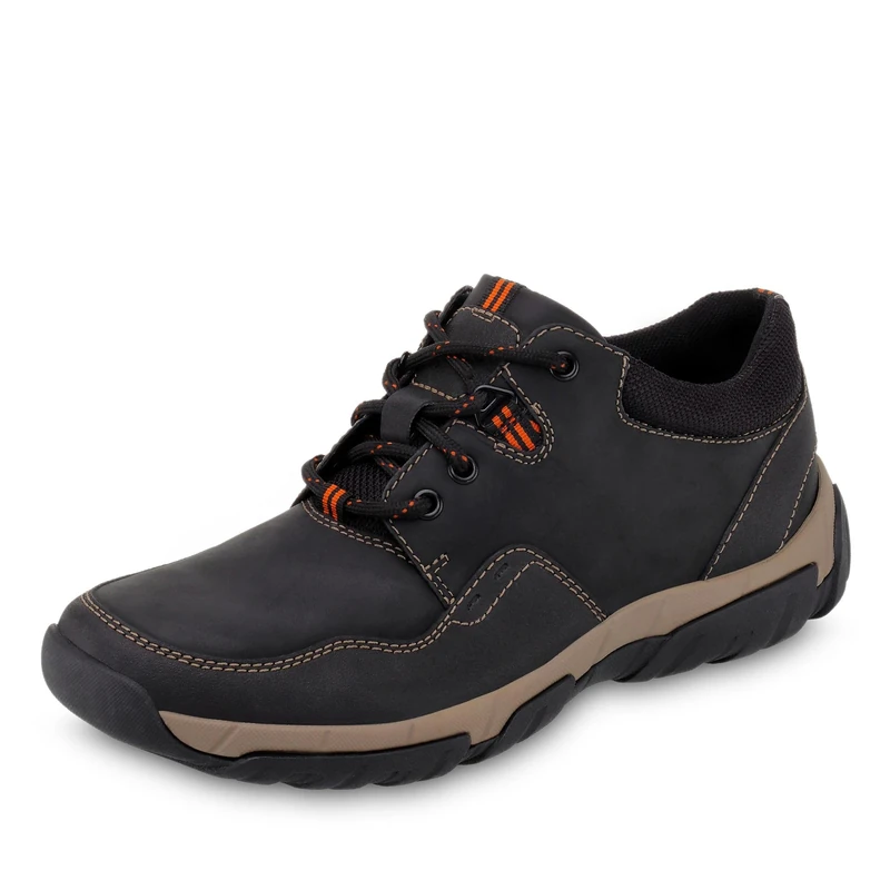 Clarks Walbeck Edge Mens Black Leather, 7.5 - Image 1
