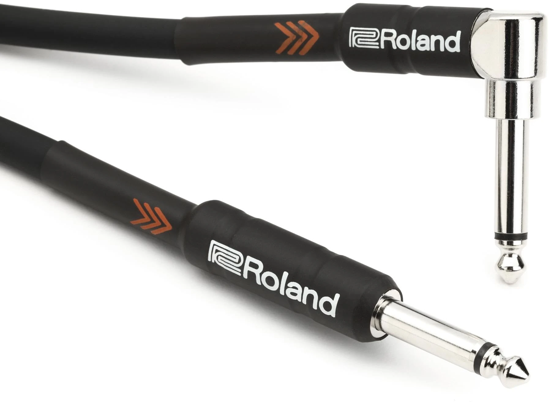 ROLAND Black Series Instrument Cable Black Angled, Length: 5Ft/1.5M