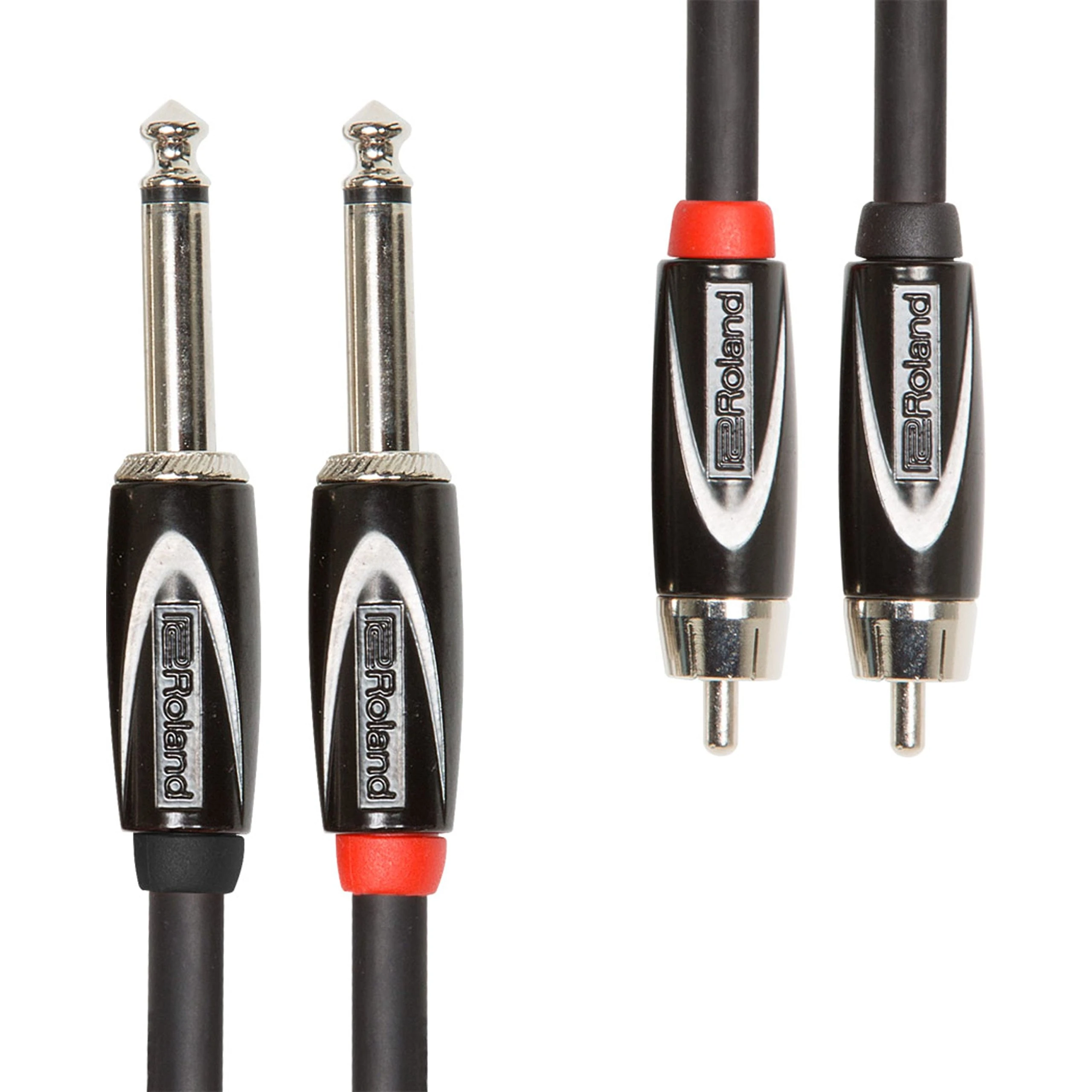 ROLAND,15 ft./4.5m Black Series Interconnect Dual Cable—1/4-Inch To Rca, 15Ft / 4.5M - Rcc-15-2R28