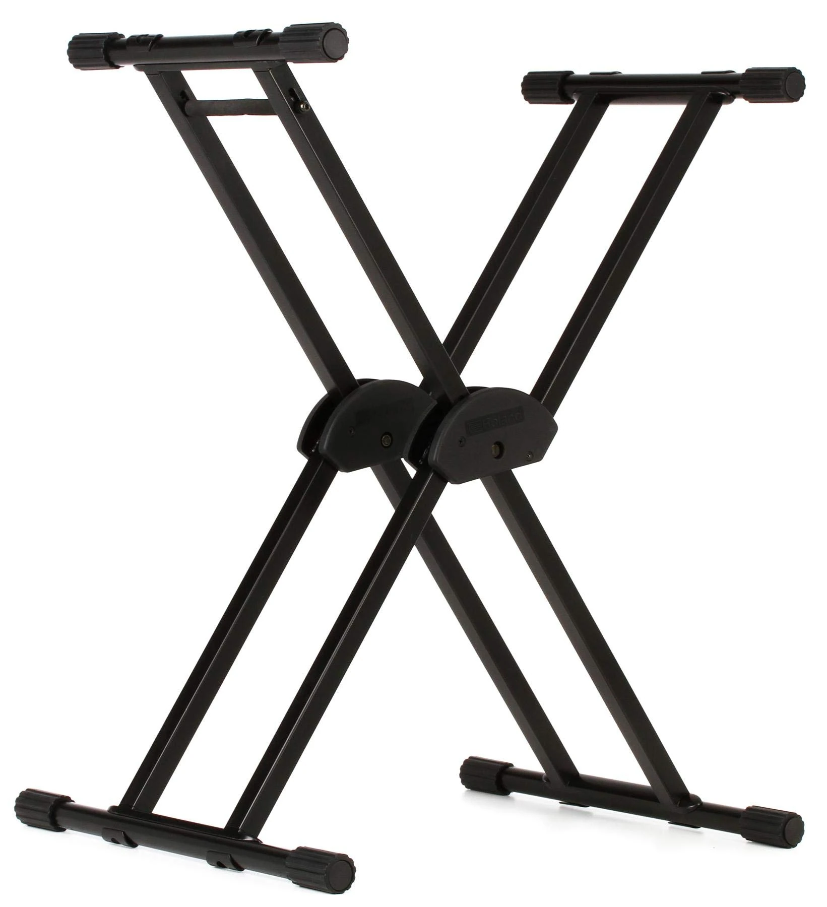 Roland KS-20X Double-Braced X-Style Keyboard Stand, Easily Adjustable with Spring-Loaded Lever and Locking Clutch
