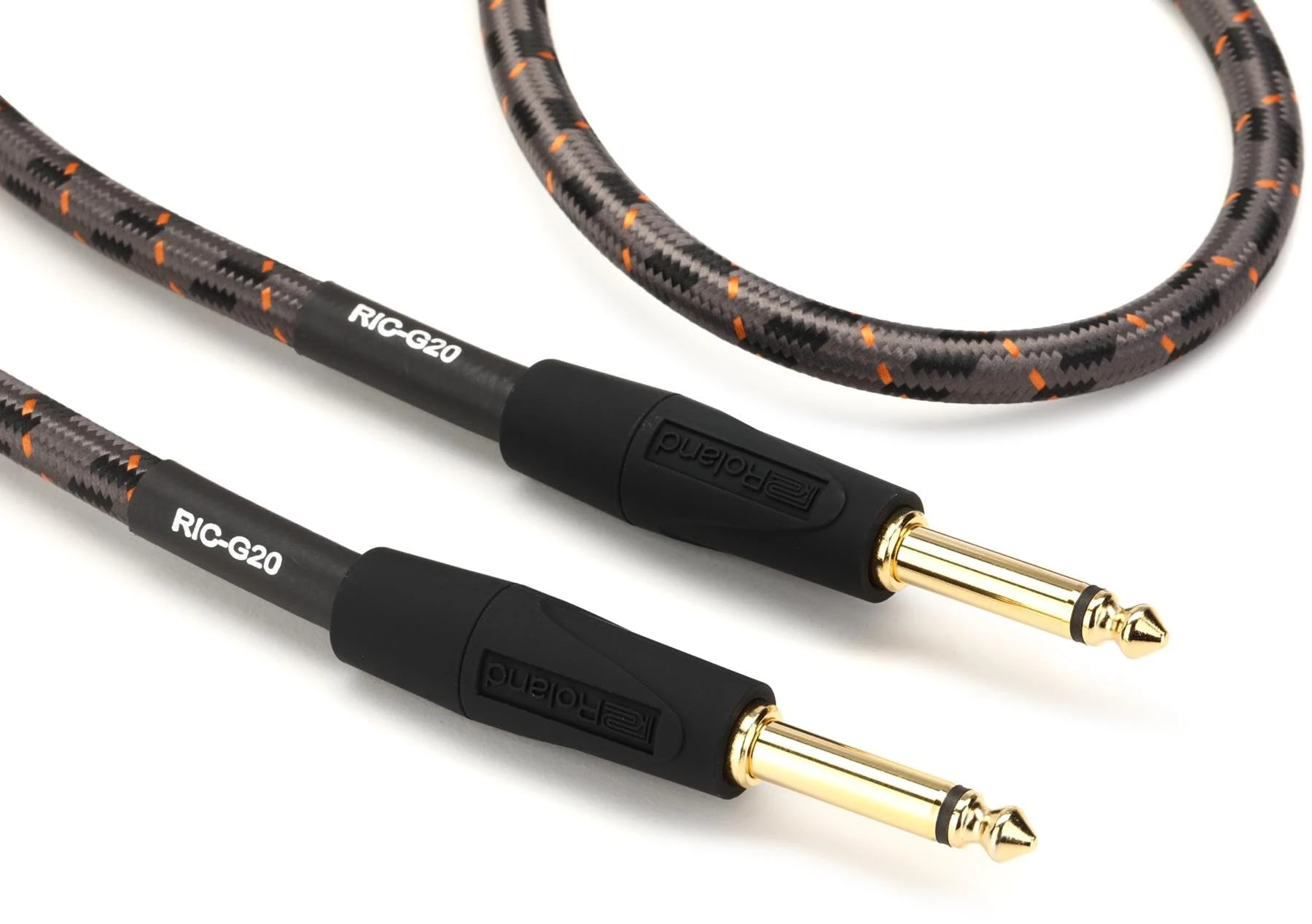 Roland Gold Series Instrument Cables, Black, Length: 20 Ft/6 M