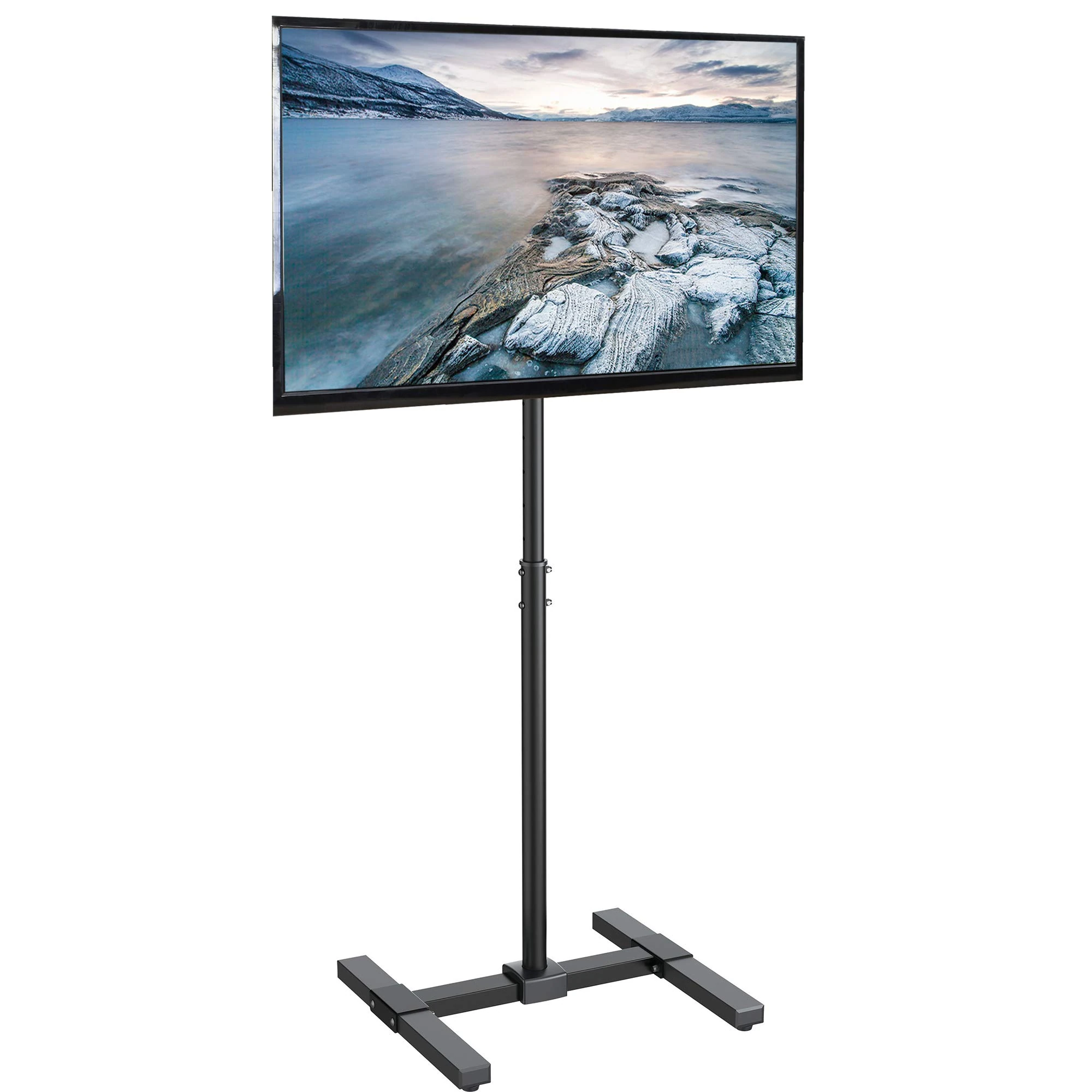 VIVO TV Floor Stand for 13 to 50 inch Flat Panel LED LCD Plasma Screens, Portable Display Height Adjustable Mount STAND-TV07…