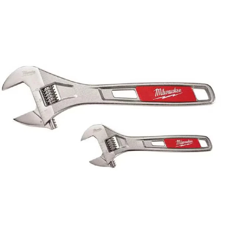 Milwaukee 48227400 6/10-Inch Adjustable Wrench Set - Silver/Red