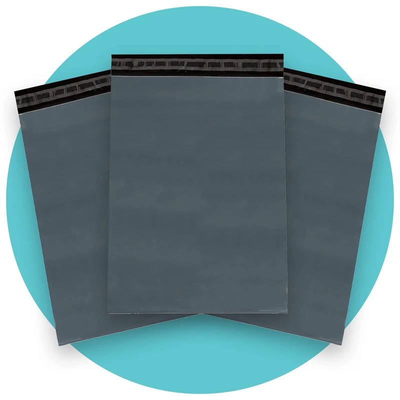 Triplast 12 x 16-Inch Plastic Mailing Postal Bag - Grey (Pack of 1000)