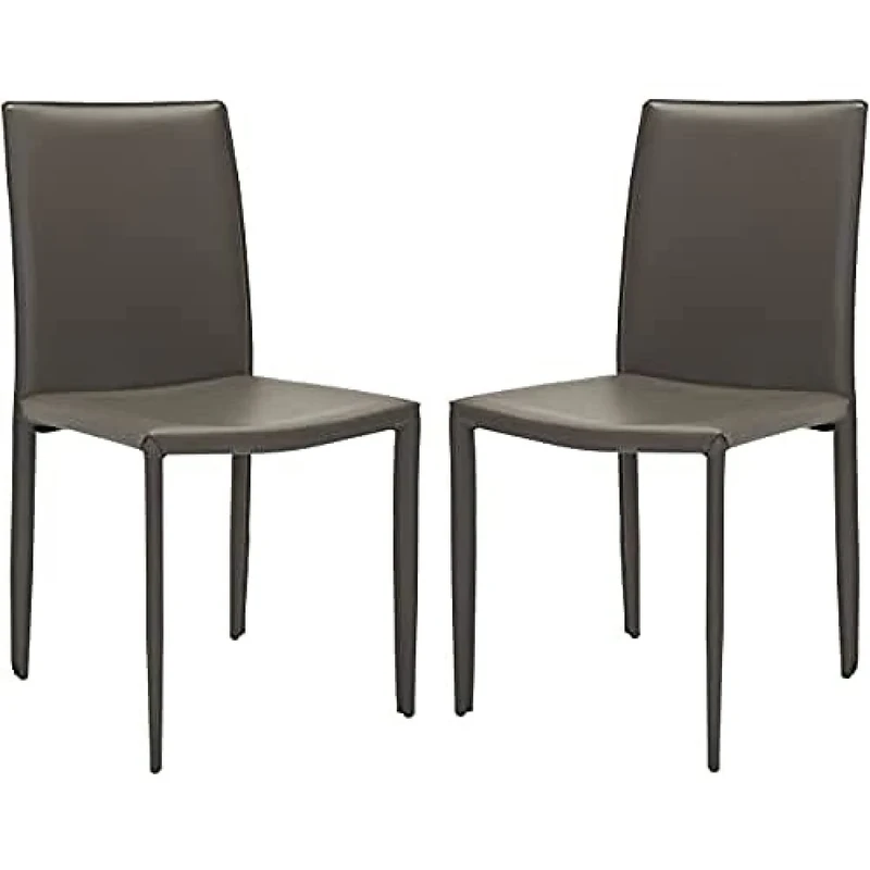 SAFAVIEH Set of 2 Wooden Dining Chairs, in Grey
