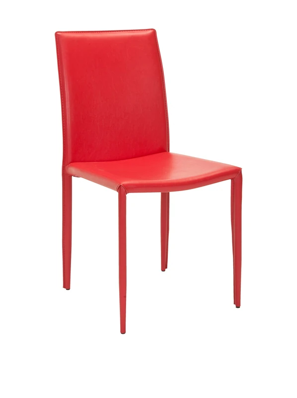 SAFAVIEH Set of 2 Wooden Dining Chairs, in Red