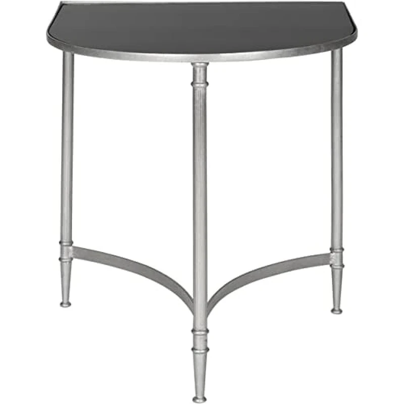 SAFAVIEH Modern Accent Table with Iron Legs, in Silver and Black, 50 X 45 X 50.8 - Image 1
