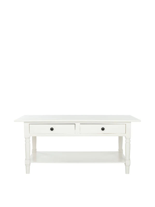 SAFAVIEH Contemporary Wooden , in Distressed and Cream, 55 X 106 X 46.99