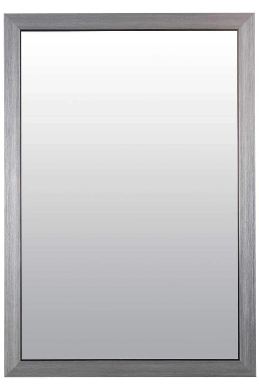Large Silver Framed Modern Contempory Wall Mirror 2ft8 x 1ft10, 61x51