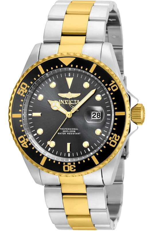 Invicta Pro Diver 22057 Men's Watch - Waterproof - Analogue - Quartz Movement - stainless steel with Black dial - 43mm - Image 1