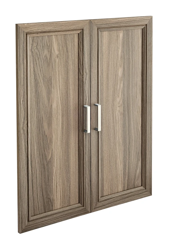 ClosetMaid SuiteSymphony Wood Closet Set, Add On Accessory Shaker Style, For Storage, Clothes, Units, Natural Gray/Satin Nickel, 25" Door Pair - Image 1
