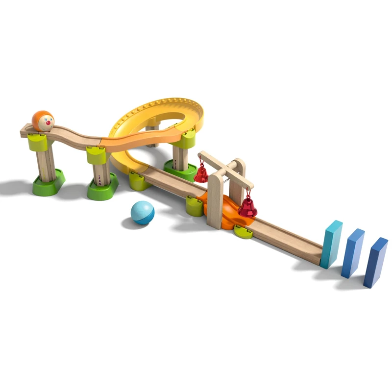 HABA Kullerbu Klingeling Ball Track Set | Wooden Marble Run With Musical Fun For Toddlers | Creative Construction Toy With Rolling Balls And Track Pieces | Engaging Playset For Boys And Girls Ages Two