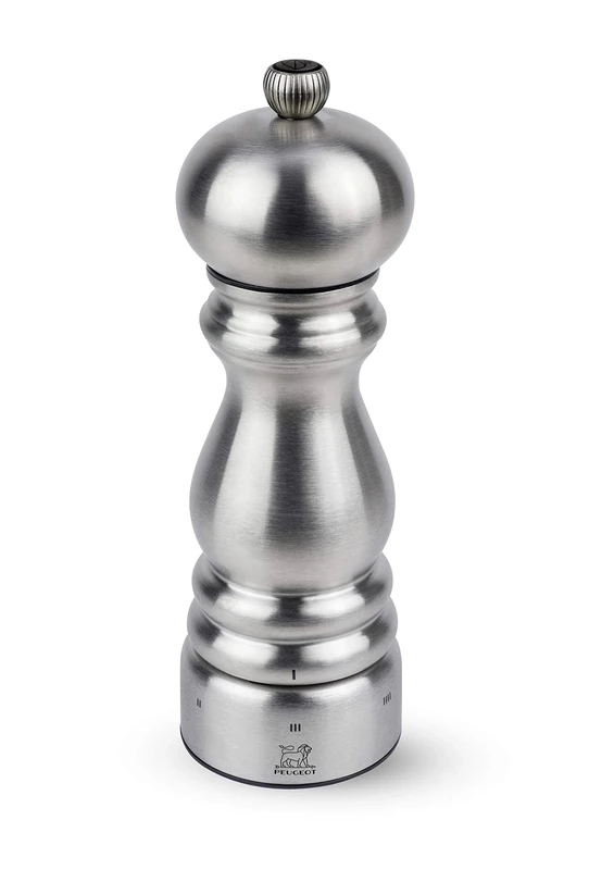 Peugeot - Paris Chef u'Select 18 cm Pepper Mill - 6 Predefined Grind Settings - Zirlion Mechanism - Stainless Steel - Made in France