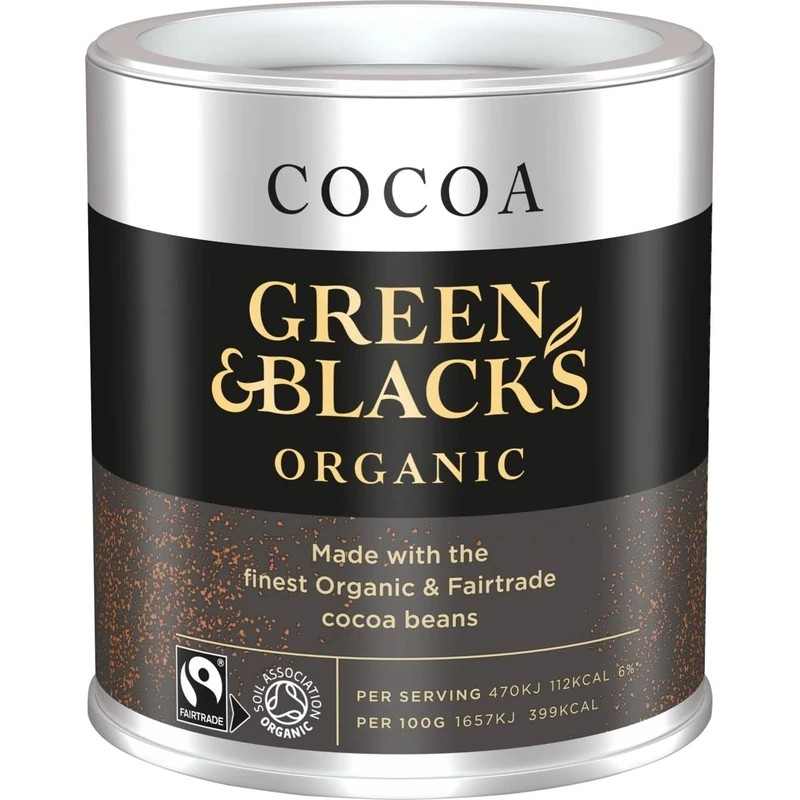 Green & Black's Organic Cocoa Powder, Made with Fairtrade Cocoa Beans, Perfect for Cooking and Baking, Approximately 31 Servings, 125g (Pack of 1)