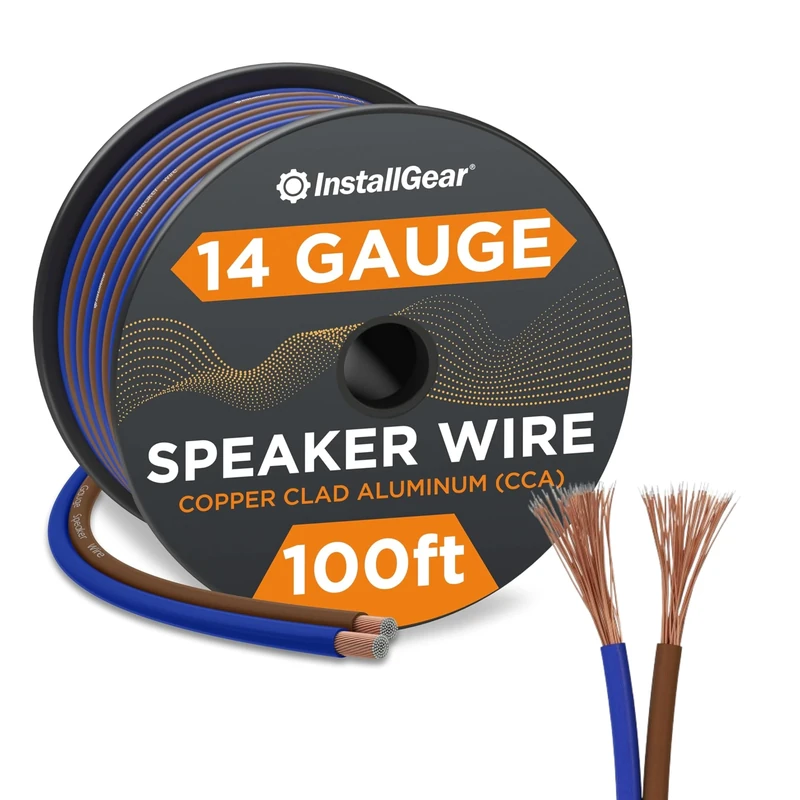 InstallGear 14 Gauge AWG 100ft Speaker Wire True Spec and Soft Touch Cable