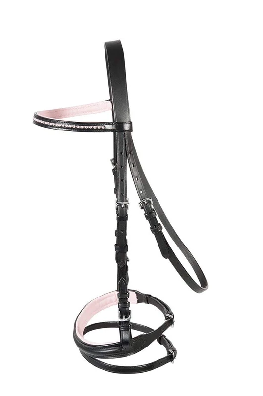 PFIFF 'Staines' Bridle Black/Pink Shetty