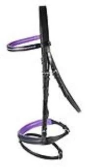 PFIFF Staines Bridle Black/Purple Full