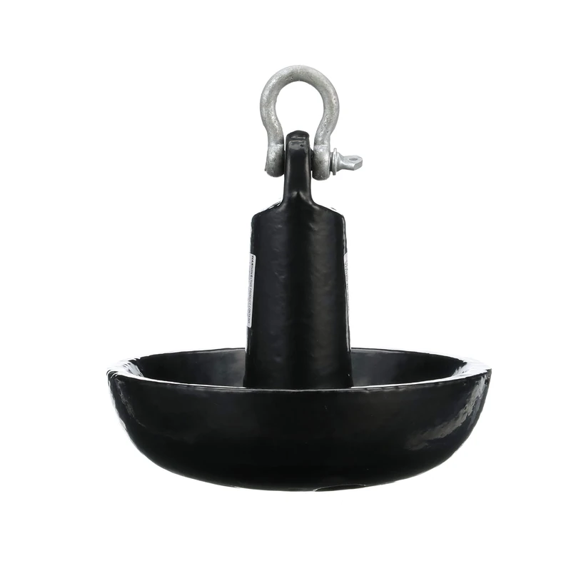 Seachoice Mushroom Anchor, Vinyl Coated Cast Iron, Black, 20 Lbs., Boats Up to 24 Ft. Long