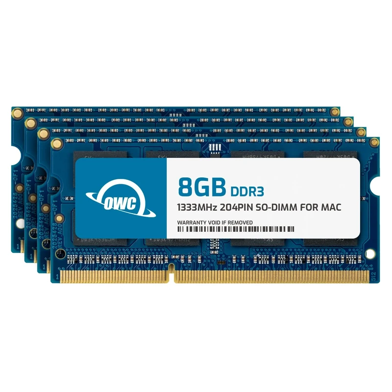 OWC - 32GB OWC Memory Upgrade Kit - 4 x 8GB PC10600 DDR3 1333MHz SO-DIMMs for 2011 MacBook Pro, Mid 2010/2011 21.5" & 27" iMac models, 2011 Mac mini
