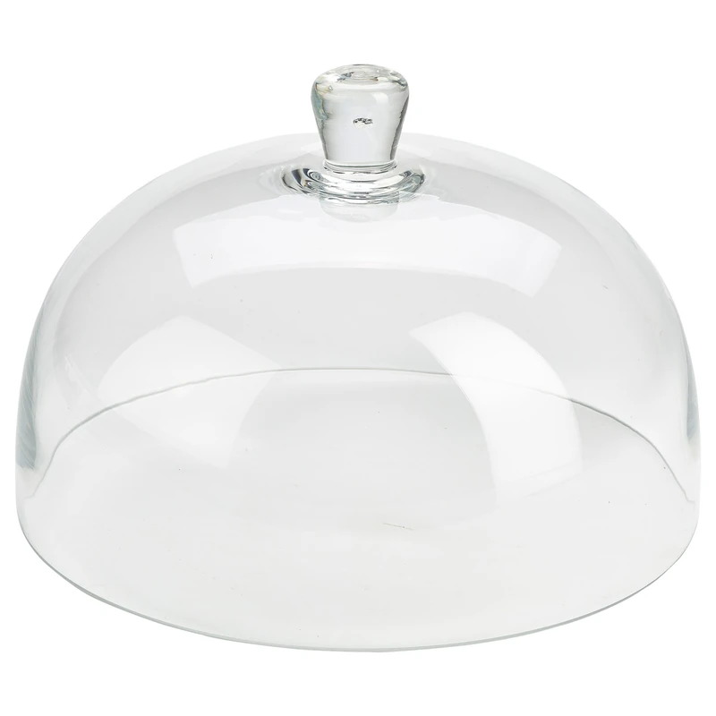 Genware GCC30 Cake Stand Cover, Glass, 29.8 cm x 19 cm - Image 1