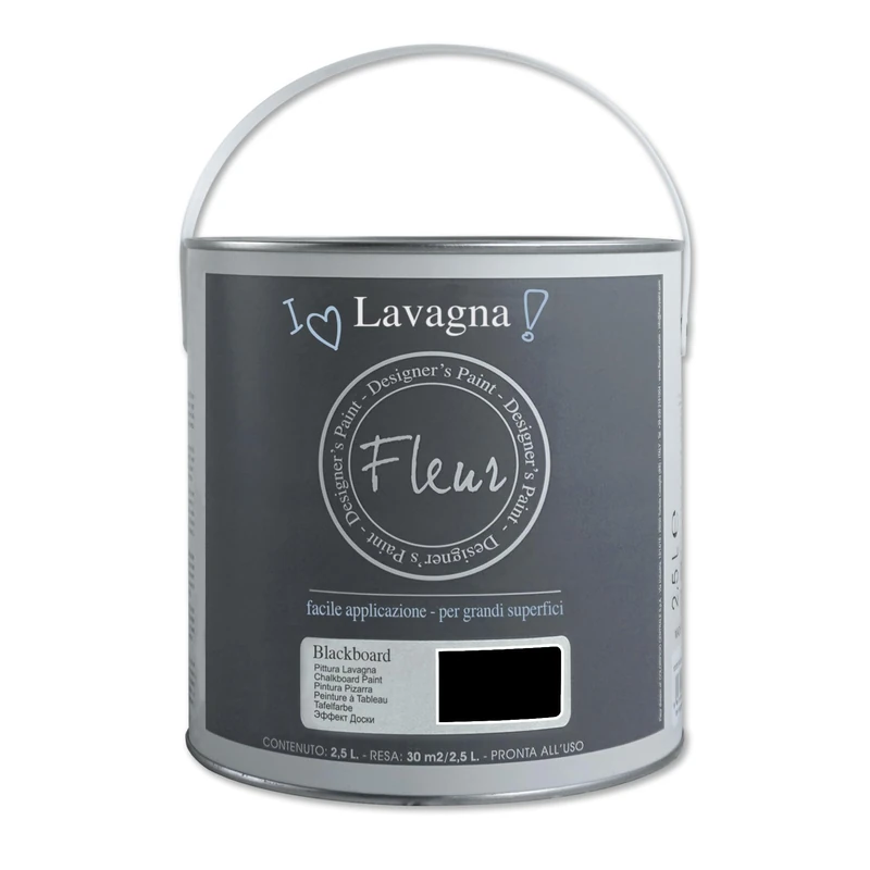 Fleur Paint 13250 Paint (Transforms Surfaces in Slate, 2.5 l) Colour Blackboard - Image 1
