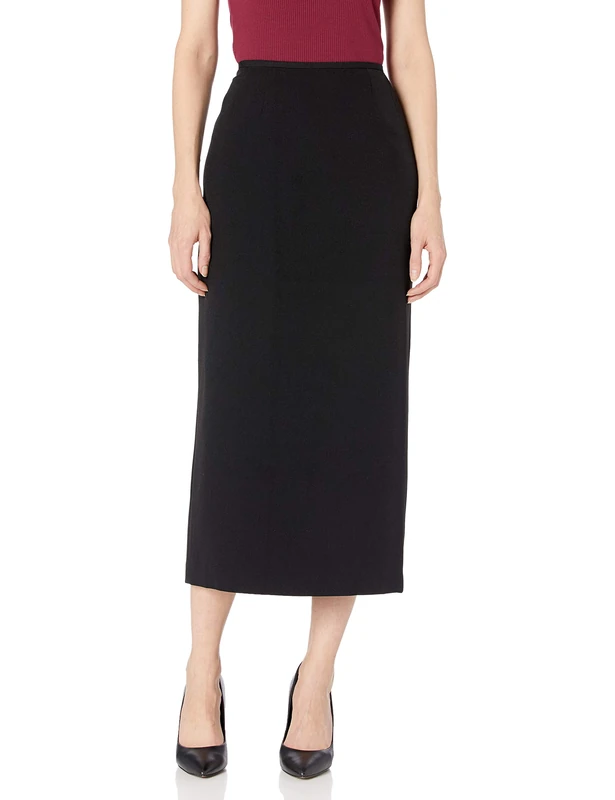 Kasper Women's Stretch Crepe Column Skirt, Black, 12
