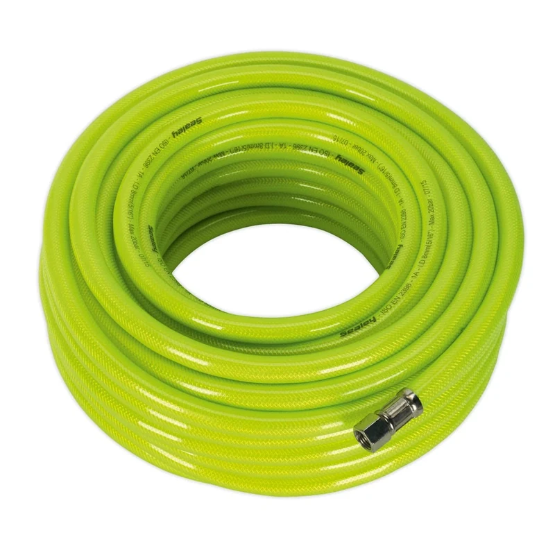 Sealey Ahfc20 Air Hose High Visibility 20Mtr X ?8Mm with 1/4In Bsp Unions