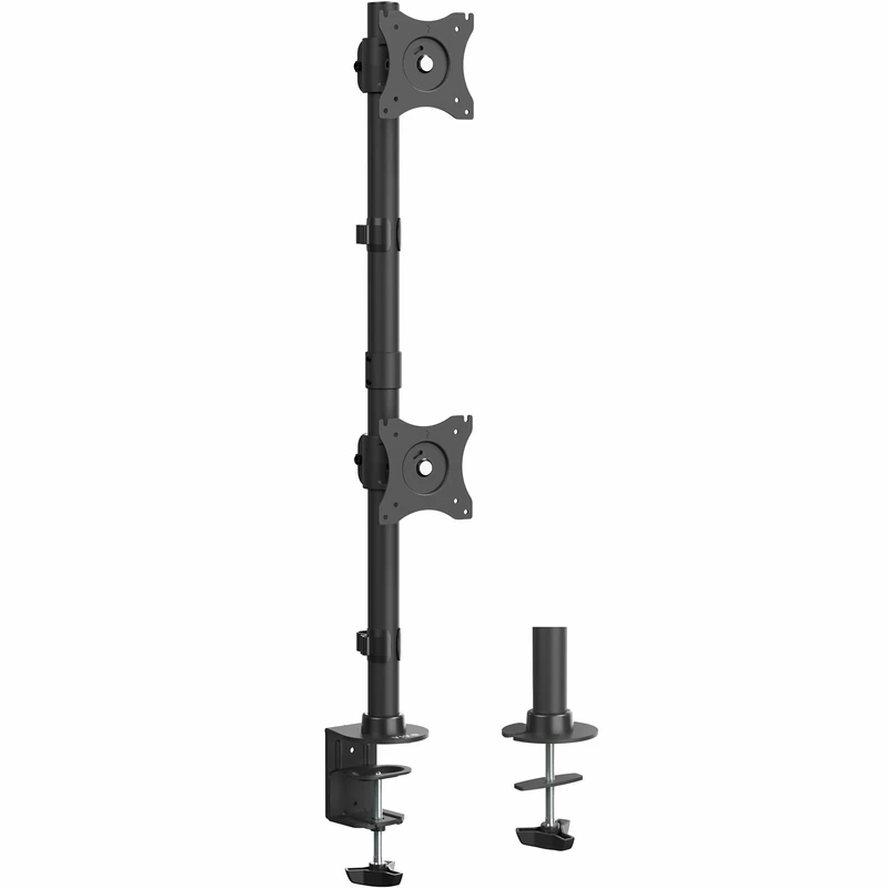 VIVO Dual Monitor Desk Mount Stand with Height Adjustment and VESA Plates for 2 LCD Ultrawide Screens up to 34 inches, Stacked Array, STAND-V002R