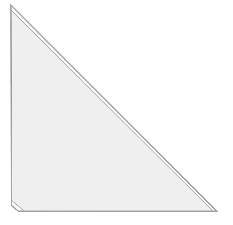 VELOFLEX 2222100 Self-Adhesive Triangular Envelopes 220 x 220 mm Polypropylene Open Corner for Maximum Contents Pack of 100