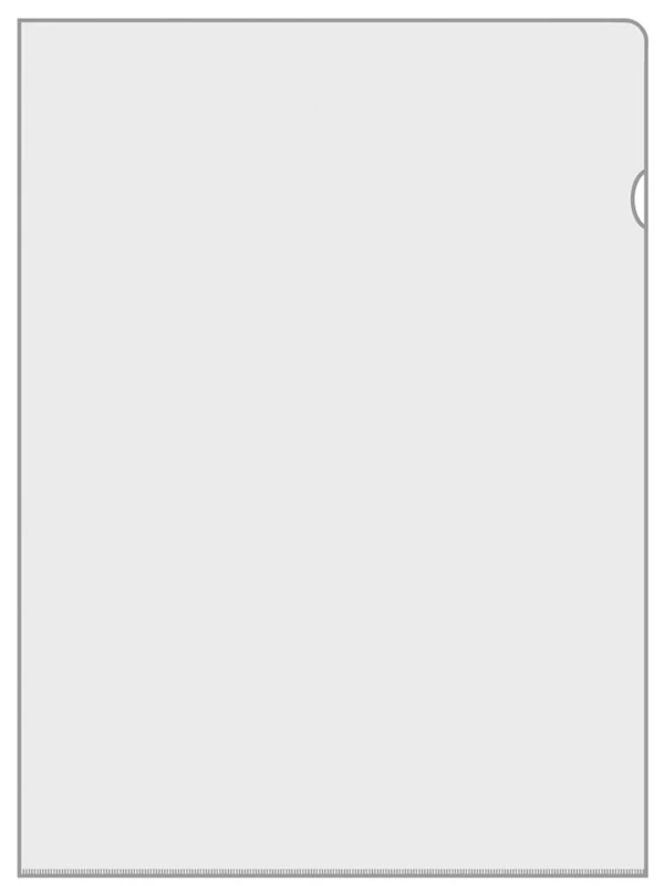 Veloflex 4548000 Document Wallets DIN A4 Strong Soft PVC Film 180µm Open Right and Top Transparent Pack of 50