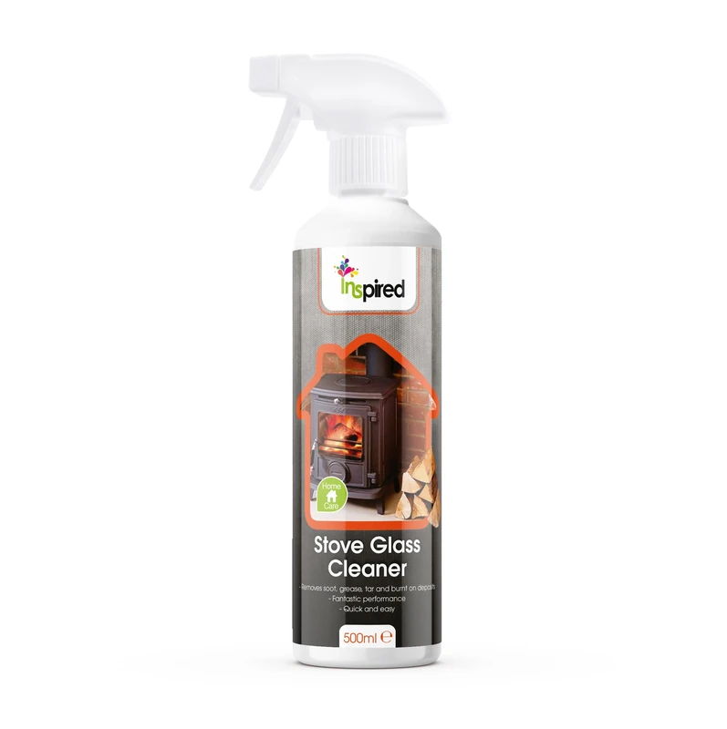 Inspired Stove Glass Cleaner, Dissolves Soot, Grease & Tar, Suitable for Fireplaces & Hearths, Removes Residue Effectively - 500 ml