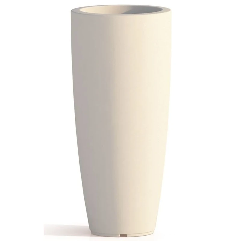 Vaso Stilo Round Top 90 cm Bianco Tekcnoplast